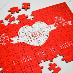 Personalised Love you to Pieces Wooden Jigsaw Puzzle 1