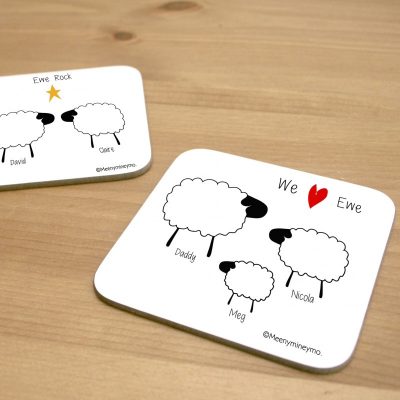 Personalised Sheep Coaster 1