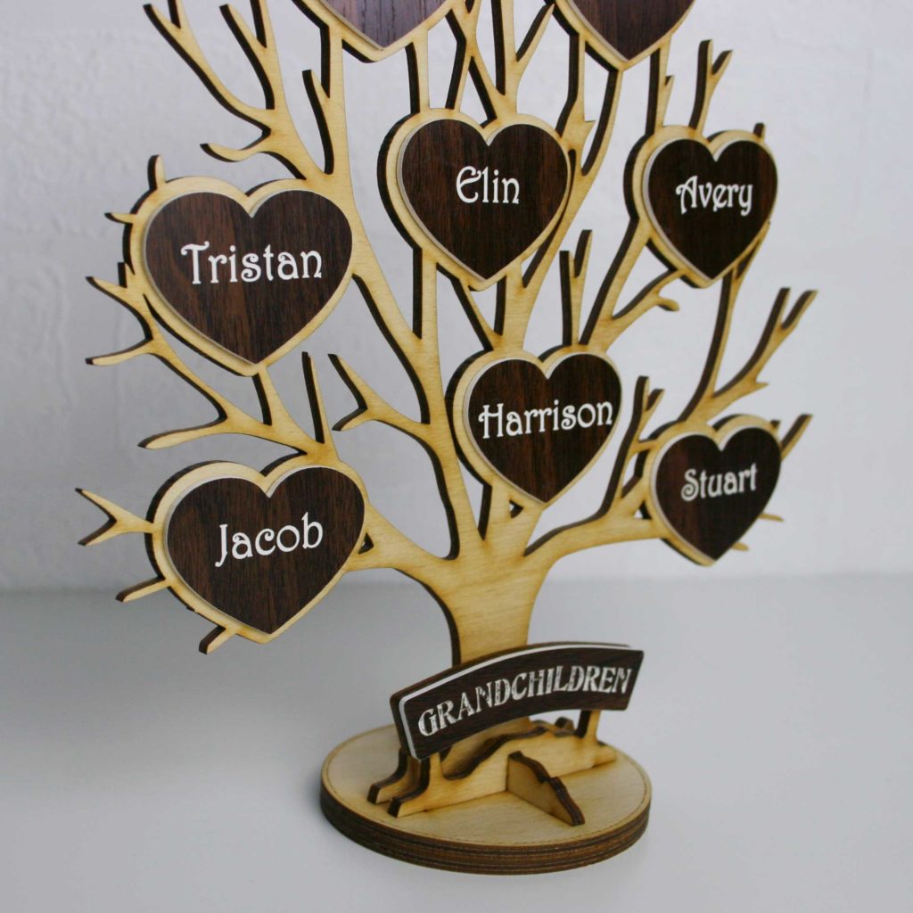 Personalised Wooden Engraved Tree of Life Sculpture Meenymineymo