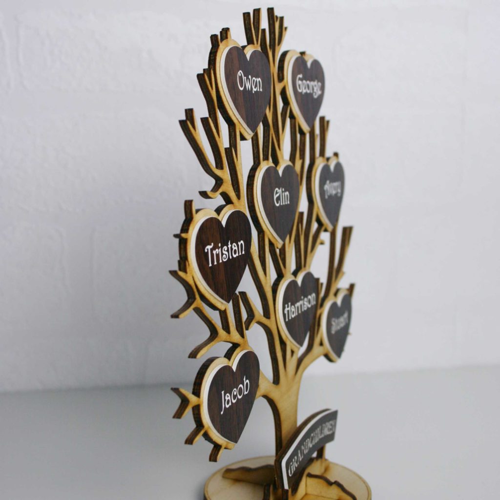 Personalised Wooden Engraved Tree of Life Sculpture Meenymineymo